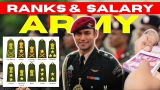 Army Ranks and Salary 2024  Real Salary of an Indian Army Officer [upl. by Farica]