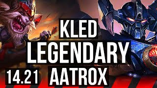 KLED vs AATROX TOP  1107 8 solo kills Legendary  KR Diamond  1421 [upl. by Dominik142]