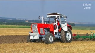 Traktoren in LimbachOberfrohna  14 Tractor plowing and threshing  Feldtag [upl. by Hayouqes]