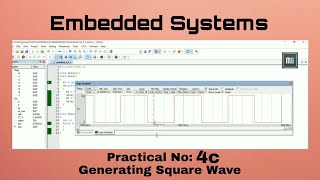 Practical 4c Interface 8051 with DA converter and generate square wave on oscilloscope [upl. by Lorianna]