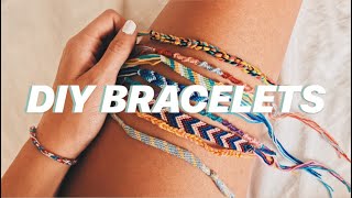 DIY 4 EASY FRIENDSHIP BRACELETS  jada draper [upl. by Anoid]