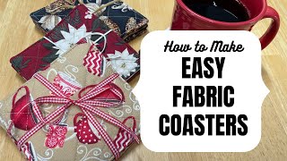 How to make EASY FABRIC COASTERS [upl. by Andonis]