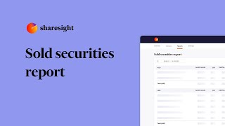 Sharesight  Sold securities report [upl. by Evangelin]