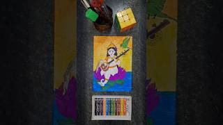 ✨️🚩Saraswati mata drawing 💥🙏 trending viralvideo shortsvideo drawing skechartist art pantig🚩 [upl. by Lehcem]