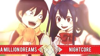 Nightcore  A Million Dreams Switching Vocalslyrics [upl. by Iney640]