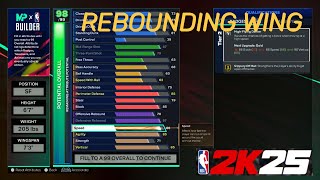 BEST VERSATILE ENFORCER AKA REBOUNDING WING BUILD IN NBA2K25INSANE STEALS amp BLOCKS [upl. by Bearnard218]