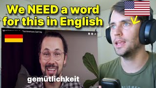 American reacts to German words that DONT EXIST in English [upl. by Eilrac]