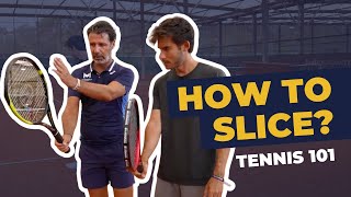 Tennis 101 Backhand Slice Lesson with Ken Waller [upl. by Nickles]