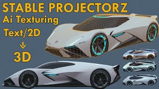 Enhancing 3D Design Ai texturing with Stable Projectorz  Image to 3D and Text to 3D Ai tools [upl. by Ralina]