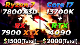 Ryzen 7 7800X3D  RX 7900 XTX vs Core i7 13700K  RTX 4090  PC Gameplay Tested [upl. by Yrek526]