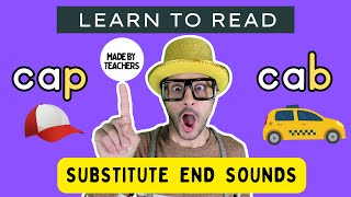 Substituting Ending Sounds  Phonemic Awareness For Kids [upl. by Anitnerolf]