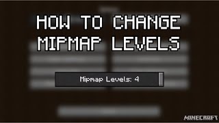 Minecraft How To Change Mipmap Levels [upl. by Hux706]