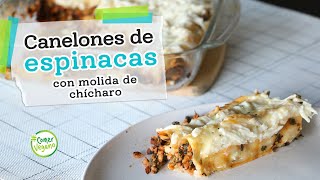 CANELONES DE ESPINACAS CON MOLIDA DE CHÍCHARO  Saludables y ricos en proteína [upl. by Cynar]