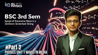 Speed of Transverse Wave in a Stretched String  Waves In Media  BSc  BTech  All with Physics [upl. by Berrie504]