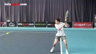 Tennis Backhand Slice Technique [upl. by Vidda]