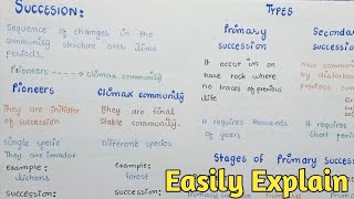 Ecological Succession  Ecosystem  Class 12 [upl. by Duston937]