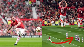 Wayne Rooney Crazy FreeKick Goal  Manchester United Legends vs Celtic 2024  Berbatov Scholes [upl. by Enelia]