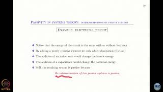 Week 8  Lecture 42  Passivity in control systems Part 2Prof Antonio Loria [upl. by Rakel727]