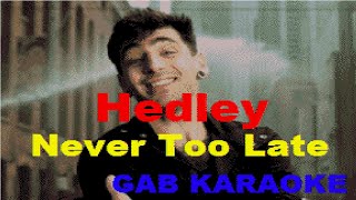 Hedley  Never Too Late GB  Karaoke Instrumental Lyrics [upl. by Ecnerret701]