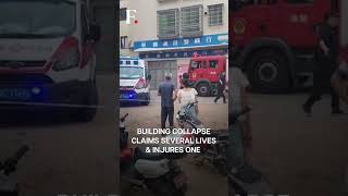 China Deadly Building Collapse Caught on CCTV Camera  Subscribe to Firstpost [upl. by Amsirak41]