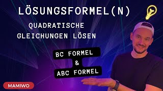 Lösungsformel  🤔Quadratische Gleichungen lösen  bcFormel  abc  Formel  Mitternachtsformel [upl. by Gawain]