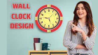 Create wall Clock Design in Coreldraw  coreldraw me Aasani se Wall clock Design Banaye coreldraw [upl. by Eusassilem716]