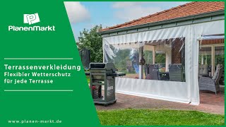 Terrassenverkleidung  flexibler Wetterschutz für jede Terrasse [upl. by Banna]