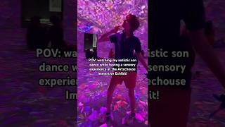 Autistic and Nonspeaking Teen Visits Immersive Exhibit at Artechouse dance artechouse autism [upl. by Jacobson]