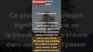 Loiseau qui chante ne sait pas si on lentendra Proverbe Polynésien shorts [upl. by Donell537]