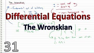 Differential Equations  31  The Wronskian [upl. by Sedgewinn]