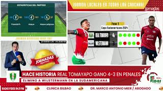 REAL TOMAYAPO VS WILSTERMANN  COPA SUDAMERICANA  FASE 1 [upl. by Rehm]