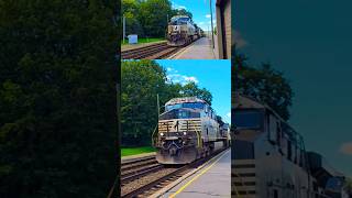 Eastbound intermodal passing a westbound coal train at Lewistown PA 09022024 [upl. by Dorahs372]