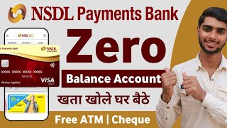 NSDL Payments Banks Account Opening Online  NSDL Payments Bank Zero Balance Account Online Opening [upl. by Tseng]