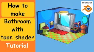 How to make a bathroom in Blender  3D modeling process [upl. by Eniamerej503]