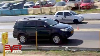 Toyota Fortuner vs Chevrolet Spark  Drag Race 19 seg 7a valida Piques Barranquilla 2018 [upl. by Esilanna]