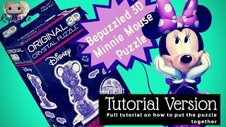 Bepuzzled 3D Crystal Puzzle Minnie Mouse Tutorial Version Purple [upl. by Velleman]