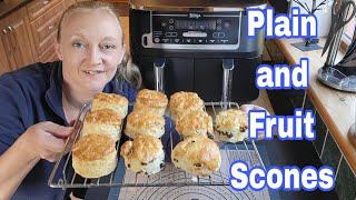 Ninja Air Fryer Scones  Air Fryer Scones Fruit and Plain [upl. by Yahsram]