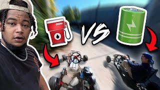 Gas vs Electric Go Kart [upl. by Etnuad436]