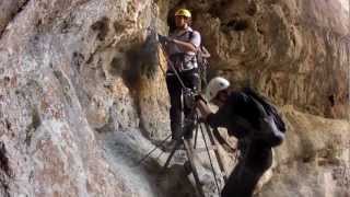 Via ferrata quotil burrone di Mezzocoronaquot sentiero Giovanelli  Tribe Treks 01 [upl. by Howard]