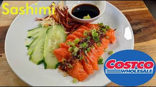 How to make salmon sashimi using salmon from Costco [upl. by Clarkin]