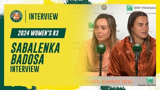 Sabalenka vs Badosa Round 3 interview  RolandGarros 2024 [upl. by Maidel607]