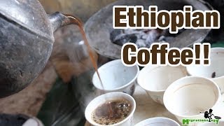 Drinking Ethiopian Coffee in Addis Ababa [upl. by Ellednahc49]