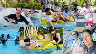 INDIAN PARENTS amp HOMIES IN WATER PARK OF AUSTRALIA  MUM DAD HELICOPTER EXPERIENCE  INDER amp KIRAT [upl. by Sitnik]