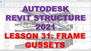 REVIT STRUCTURE 2021  STEP BY STEP TUTORIAL 31  FRAME GUSSETS [upl. by Alohcin]