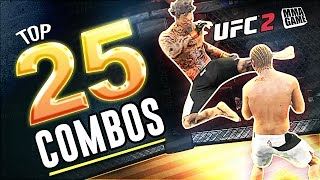 EA Sports UFC 2  25 HUGE Knockout COMBOS [upl. by Maeve]