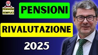 🟨 RIVALUTAZIONE PENSIONI 2025❗️ AUMENTI E BONUS DI GENNAIO 2025❗️ [upl. by Helena660]