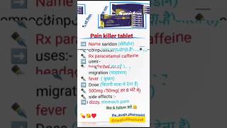 Saridon ka another use comment motivation medicallover medical subscribe viralshort shorts [upl. by Niarb774]