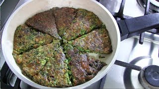 کوکو سبزی خوشمزه ایرانی  Kookoo Kuku Sabzi Recipe  Persian Frittata Persian Vegetable Patties [upl. by Lyram]