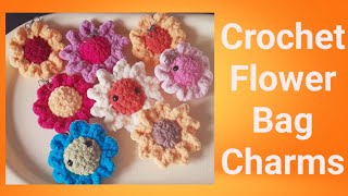 Crochet flower bag charms [upl. by Astera]