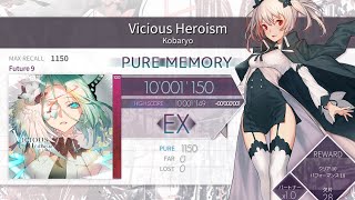 【Arcaea】Vicious Heroism FPM理論値 10001150pts [upl. by Maryanne]